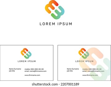 Vector business logotype letters M and B
