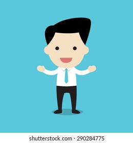 vector business man in flat design