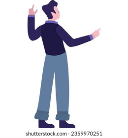 Gesteo del hombre de negocios del vector, icono del personaje del jefe