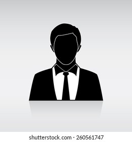 Vector business man. Vector illustration.