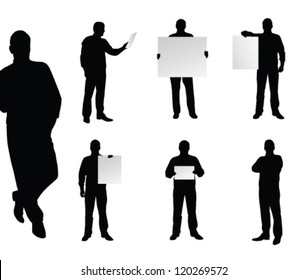 vector business man silhouette