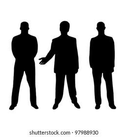 vector business man silhouette