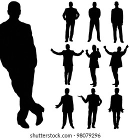 vector business man silhouette