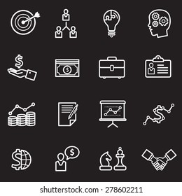 Vector business management icon set