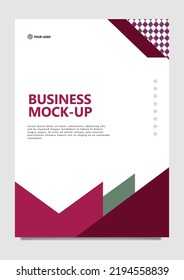 Vector business mock up with elegant gradient colored rhombus pattern. Suitable for annual report, certificate, catalog, brand, booklet, and proposal.