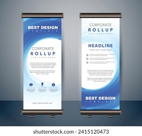 Vector business modern rollup banner template