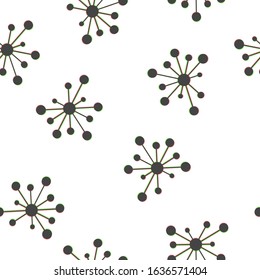 Vector business network icon seamless pattern on a white background.