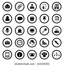 Vector business and office icons.