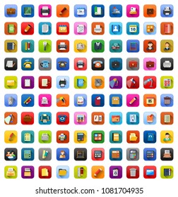 vector business and office icons - computer icons set