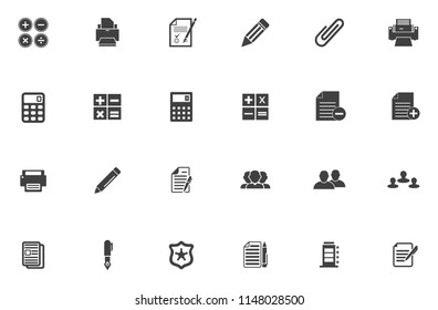 vector business and office icons - computer icons set