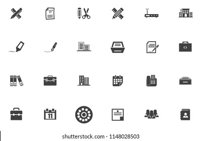 vector business and office icons - computer icons set