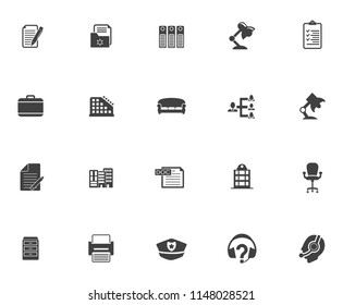 vector business and office icons - computer icons set