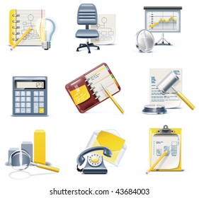 Vector business and office icons. Part 3