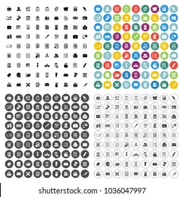vector business office icons set - computer illustrations - phone sign and symbols