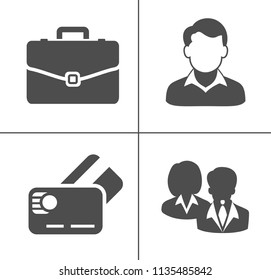 vector business office icons set - computer illustrations - Mobile phone sign and symbols