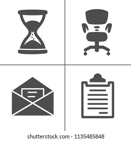 vector business office icons set - computer illustrations - Mobile phone sign and symbols