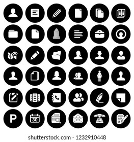 vector business office icons set - computer illustrations - phone sign and symbols