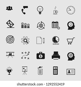 Vector business office icons set 