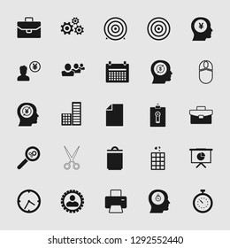 Vector business office icons set 