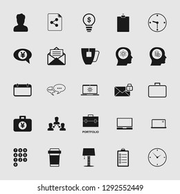 Vector business office icons set 