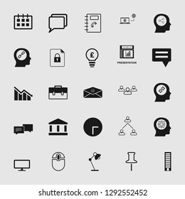 Vector business office icons set 