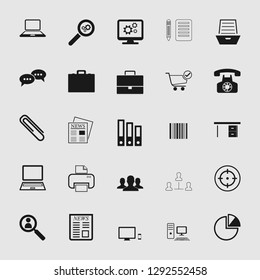 Vector business office icons set 