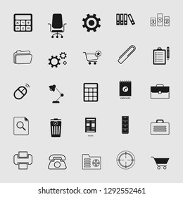 Vector business office icons set 