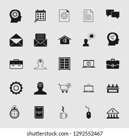 Vector business office icons set 