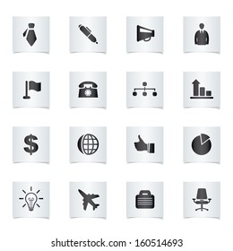 Vector business and office icons set.