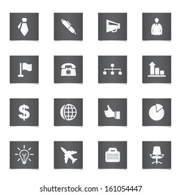 Vector business and office icons set.