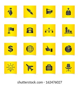vector business and office icons set.