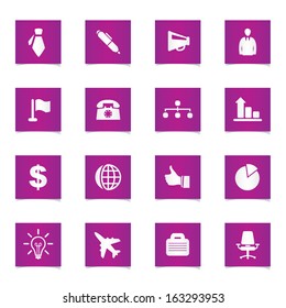 Vector business and office icons set.