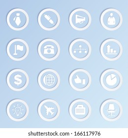 Vector business and office icons set.