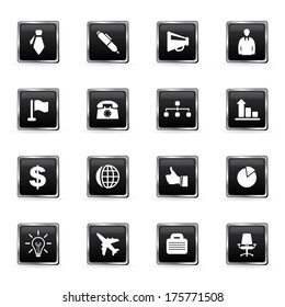 Vector business and office icons set.