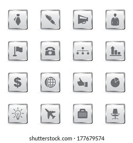 Vector business and office icons set.