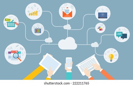 	vector business on line network on device application