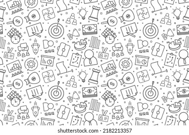 Vector business pattern. Business seamless background