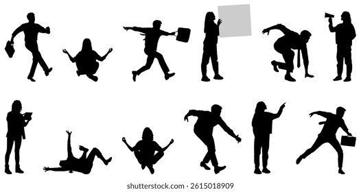 Vector Business People in different position concept, Corporate Company Concept
