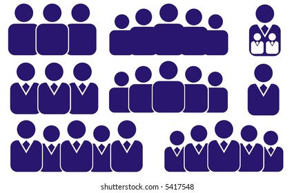 vector business people icons