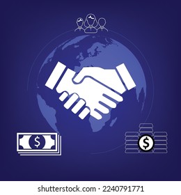 Vector of business people with infographic, Plan, goal and successful business strategy. Path to the success. Vector illustration.