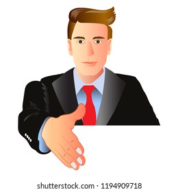 Vector business people portrait.