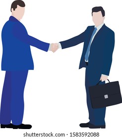 Vector Business People Shaking Hands Stock Vector (Royalty Free ...