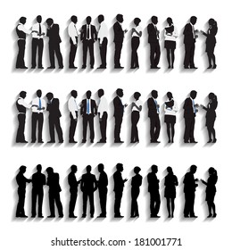 Vector Of Business People Silhouette