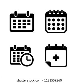 vector business plan illustration isolated - day calendar icons set. time elements