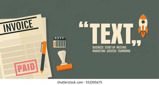 vector business plan. office equipment, design background. Profit Marketing Success.