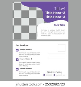Vector business postcard design templet
