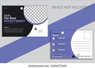 Vector vector business postcard template.