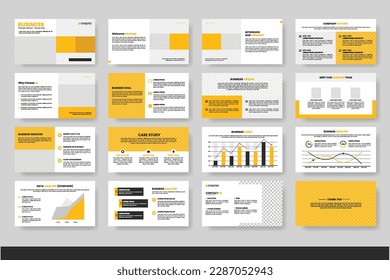 Vector  business powerpoint presentation slides template design minimalist business layout template design