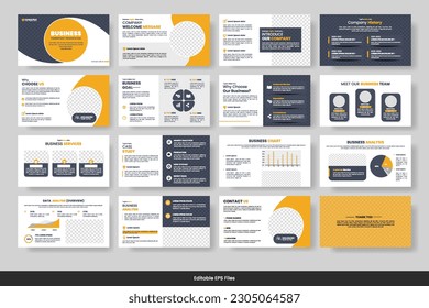 Vector  business powerpoint presentation slides template design minimalist business layout template design