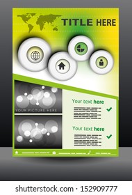 Vector business presentation, brochure, flyer, magazine cover & poster design template